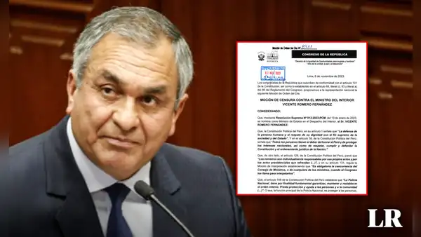 Congreso: presentan moción de censura contra Vicente Romero por "incapacidad" en su gestión
