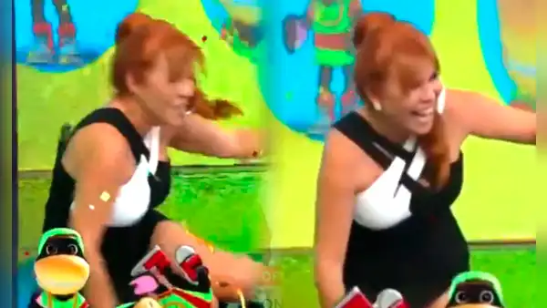 Magaly Medina sufrió EN VIVO fuerte caída y así reaccionó la conductora
