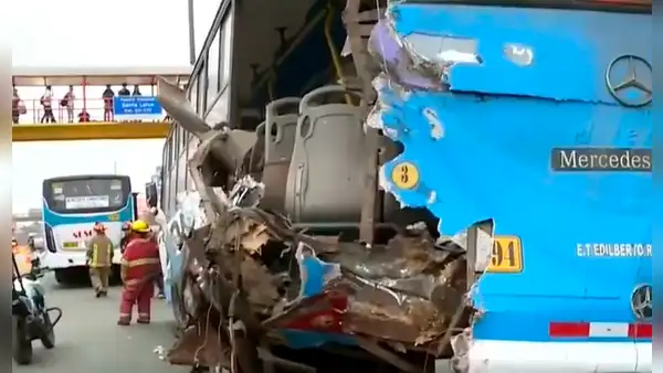 Panamericana Norte: choque de buses dejó 30 heridos en Los Olivos