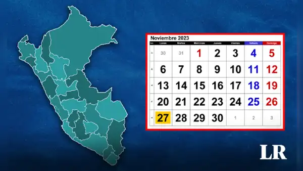 ¿Cuál es la única región que tendrá feriado este 27 de noviembre y por qué?