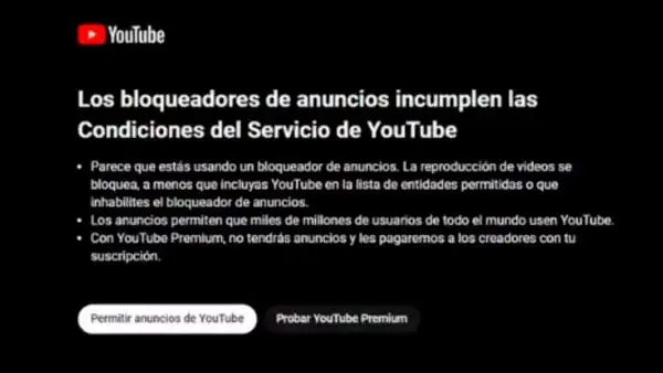 Denuncian a YouTube por impedir usar bloqueadores de anuncios: "Viola privacidad de usuarios"