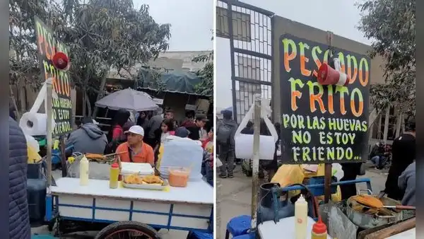 “Estrategia de Marketing”: vendedor peruano asombra con peculiar letrero para ofrecer pescado frito