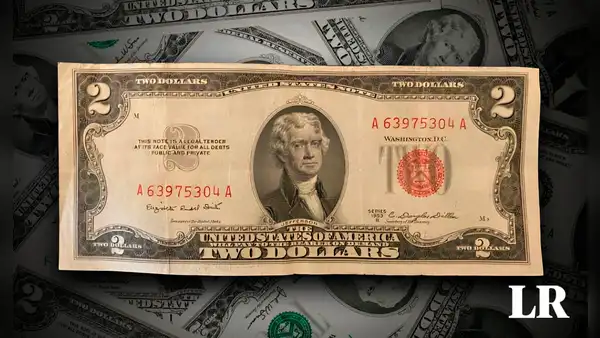 Así es el billete de 2 dólares estadounidenses, de sello rojo, que puede valer hasta US$4.500