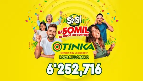 Pozo Millonario EN VIVO: últimos resultados de La Tinka, Boliyapa, Sí o Sí y más hoy, 15 de noviembre