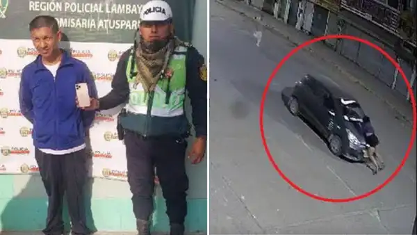 Mujer trepa al vehículo de delincuente que la asaltó en Chiclayo y es arrastrada