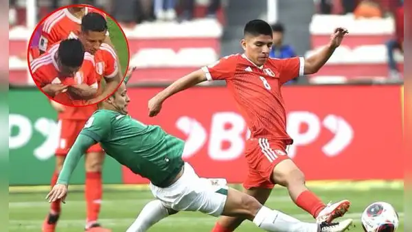 Yoshimar Yotún no dejó que Piero Quispe declare a la prensa tras derrota de Perú ante Bolivia