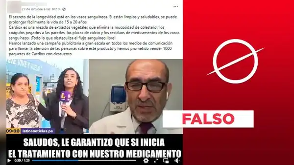 Latina y Elmer Huerta no promocionan “medicamento” contra la hipertensión: el video es apócrifo