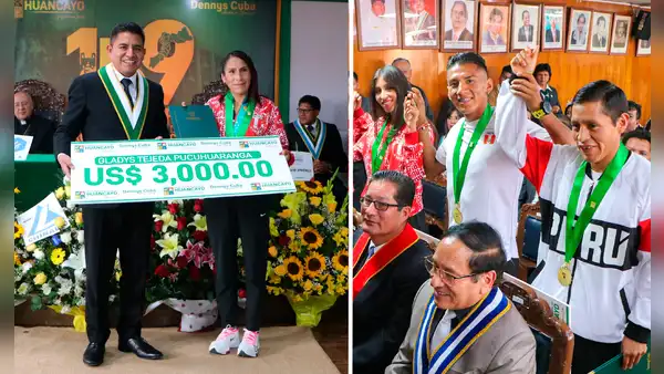 Alcalde de Huancayo entregó 25.000 dólares a atletas medallistas, pero dinero no vino del Estado