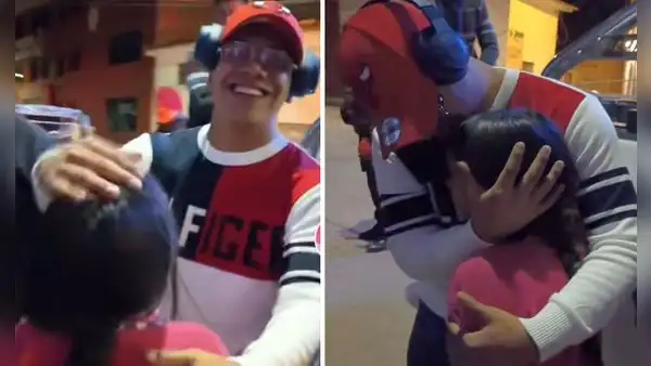 Chechito abraza a niña cusqueña que cantó al borde del llanto 'Sale el sol': "Qué humildad"
