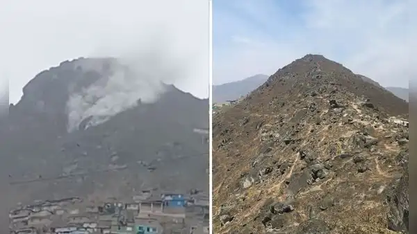 ¿Volcán en Lima? Presunta columna de humo desprendido de cerro se debería a quema de basura