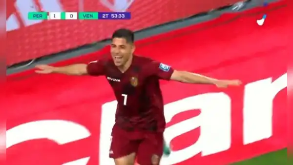 Jefferson Savarino anotó el 1-1 de Venezuela ante Perú y se ilusiona con la remontada