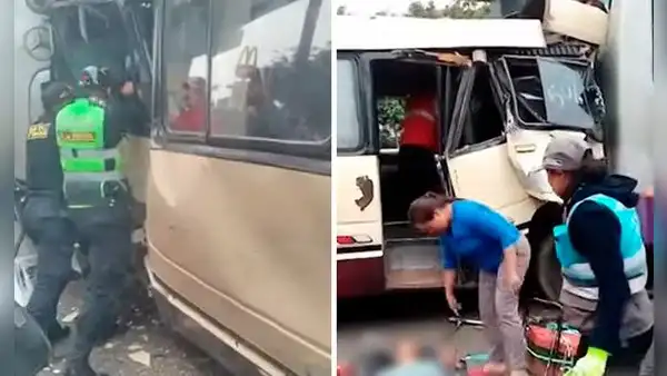 San Juan de Lurigancho: cúster informal impacta contra bus del Corredor Morado y deja 12 heridos