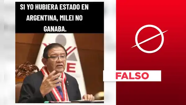 El presidente del JNE no anunció: "Si yo hubiera estado en Argentina, Milei no ganaba"