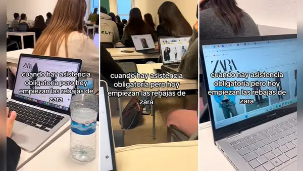 Universitarios aprovechan el Black Friday para ver las ofertas en plena clase: “Y la queso”