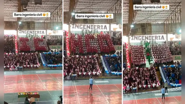 Estudiantes de Ingeniería Civil de U. de Huánuco impactan por espectacular barra a ritmo de 'Triciclo Perú'