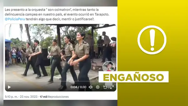 Video no muestra a “policías bailando” en actual estado de emergencia en algunas zonas de Perú