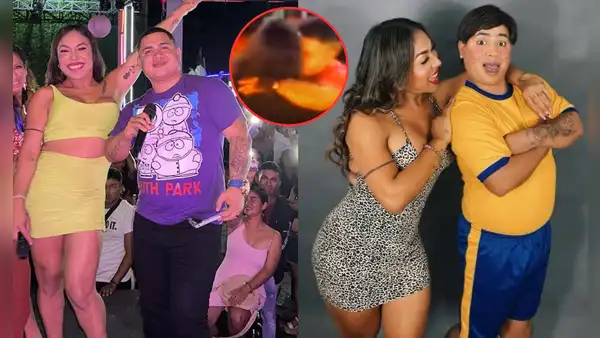 ¡Ampay! Topito, pareja de la cómica Dayanita, fue captado besando a una mujer en una discoteca