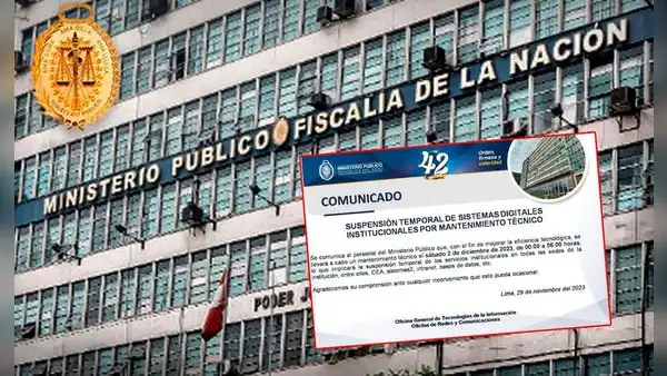 Fiscalía suspende su sistema digital por "mantenimiento" en plena investigación contra Patricia Benavides