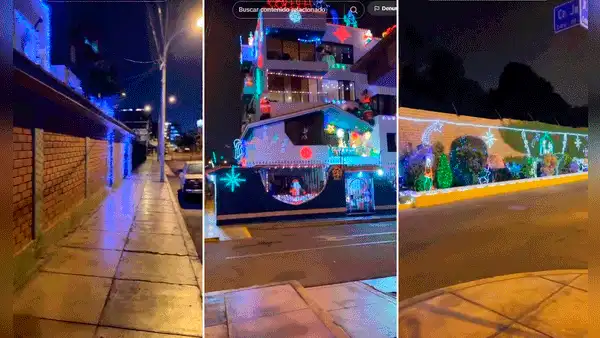 Familia sorprende con extraordinaria decoración de su vivienda por Navidad: "La real casa de Papá Noel"