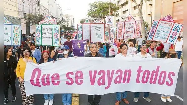 Marcha contra Dina Boluarte, el Congreso y la fiscal Patricia Benavides