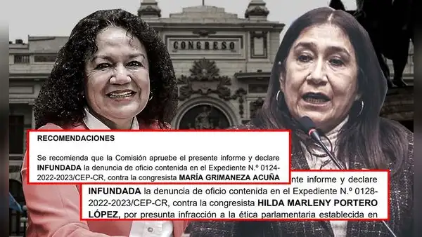 Plantean archivo de denuncias contra Acuña y Portero en casos de supuesto recorte salarial