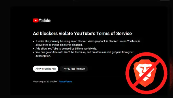 YouTube bloquea Brave, el navegador que permite ver videos sin los molestos anuncios