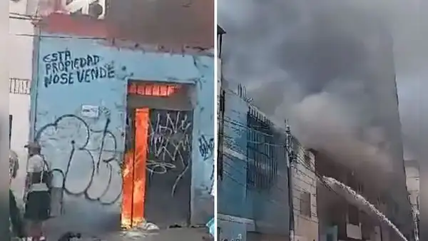 Incendio cerca a Mesa Redonda: se registra siniestro en almacén ubicado en Cercado de Lima