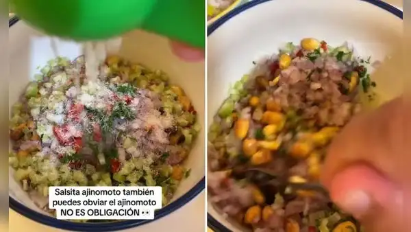 Joven asombra al preparar ‘ceviche de cancha’ y usuarios reaccionan: “Parece ensalada de atún”