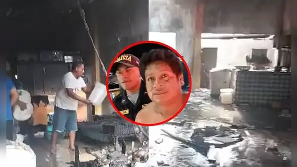 Hombre es detenido por incendiar vivienda con su pareja e hijos dentro