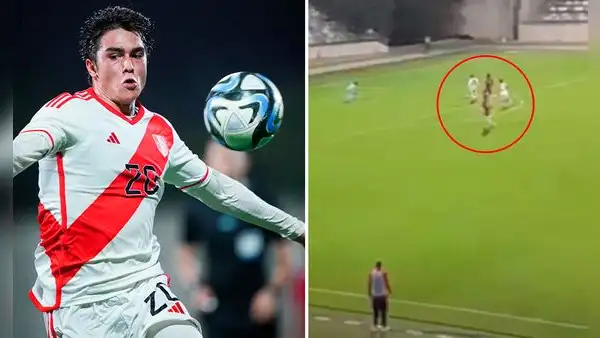 El genial golazo que anotó Juan Pablo Goicochea en el Perú vs. Colombia sub-23