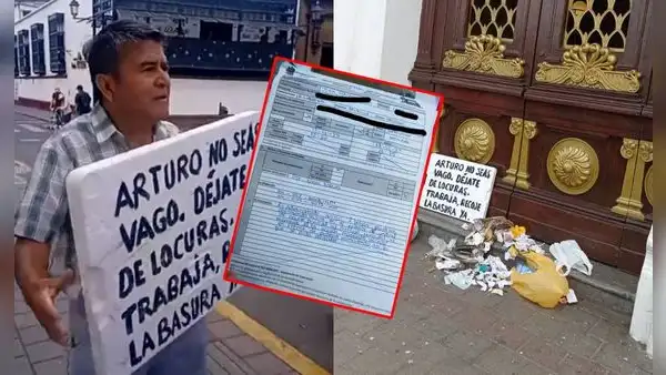 Hombre arroja basura a la Municipalidad de Trujillo y alcalde Arturo Fernández lo multa con S/1.732