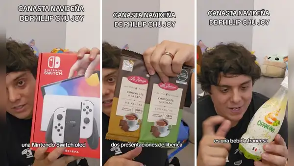 "Hay Nintendo Switch Oled": peruano arma canasta navideña de PHILLIP CHU JOY y en redes se sorprenden