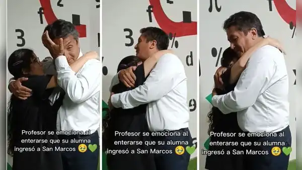 Profesor de academia conmueve con su reacción al saber de que su alumna ingresó a San Marcos: “La luchaste”