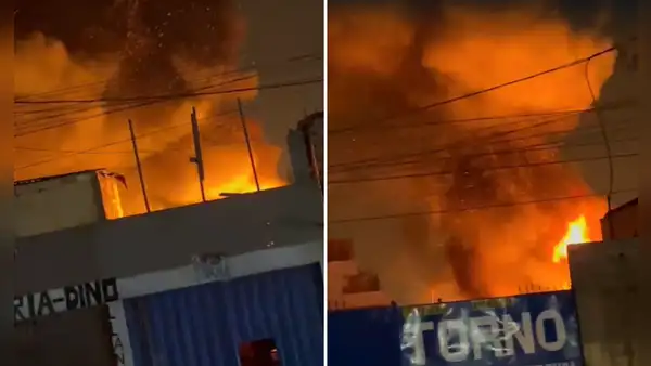 Callao: incendio en un depósito de llantas genera caos entre los vecinos