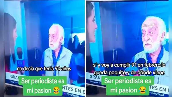 Reportera en Chile comete blooper durante entrevista a hombre de 90 años: “Ya le queda poquito”