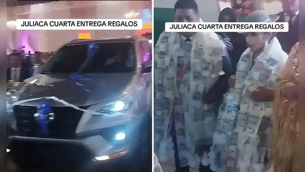 Dinero, 2 autos, 2.000 cajas de cerveza y más entregaron en boda de Juliaca: “Así sí me caso”