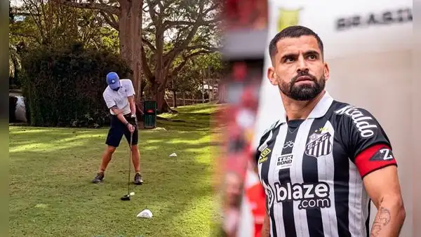 ¡Su otra pasión! Tomás Rincón, jugador del Santos FC, demuestra sus dotes en el golf
