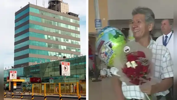 Padre espera a su hija con rosas en el aeropuerto: familia se juntará por Navidad después de 33 años