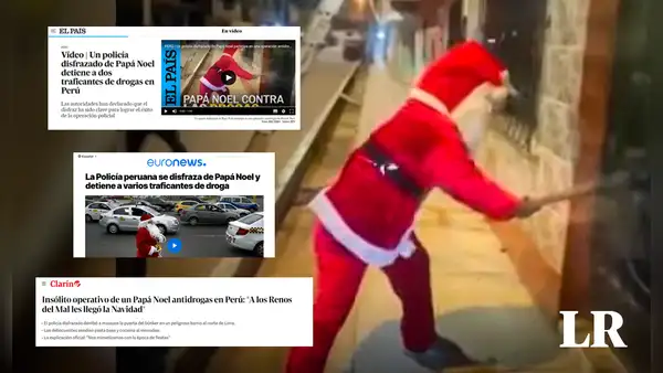 Policía peruano disfrazado de Papá Noel es noticia en medios del mundo por arresto de narcos