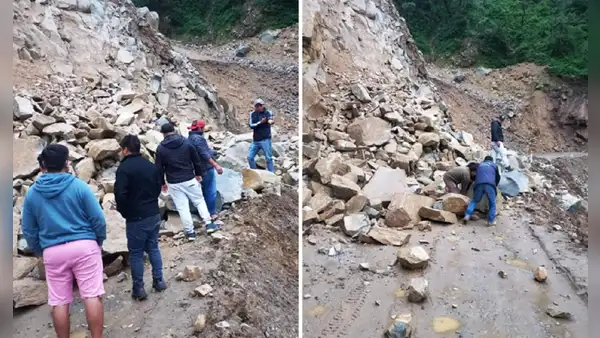 Lluvias en Piura: carretera de Huancabamba se derrumba y deja aislados a pobladores