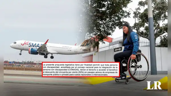 Congreso: presentan PL para que personas con discapacidad paguen solo 50 % en pasajes aéreos