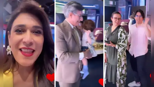 Federico Salazar recibe visita de su hijo, su nuera y su nieto en América TV y esta fue su reacción