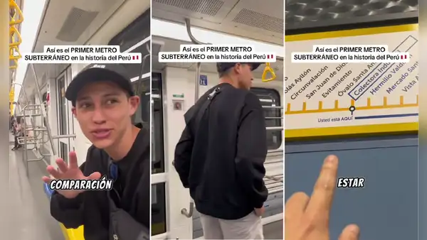 Joven se sorprende al viajar en el primer metro subterráneo del Perú: "Parece EE. UU."