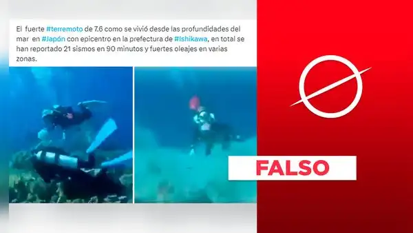Video no expone reciente terremoto de Japón en las “profundidades del mar”