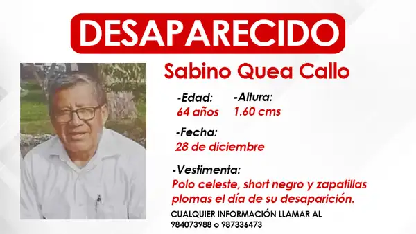 Callao: adulto mayor desaparece tras salir a correr y familia pide ayuda para dar con su paradero