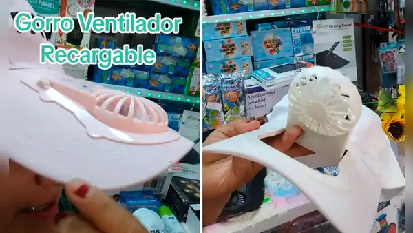 Emprendedora peruana impacta en redes al vender gorro ventilador para el intenso verano