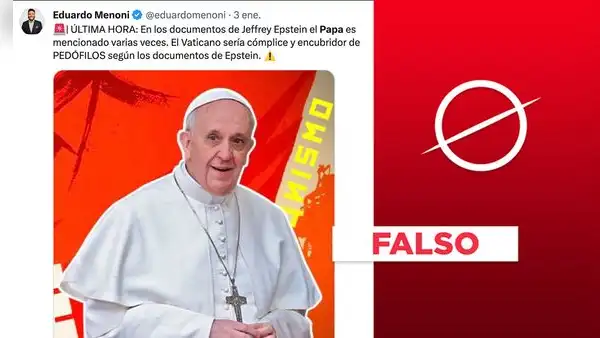 No, el papa Francisco no ha aparecido en la supuesta "lista de Epstein"