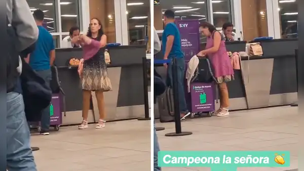 Mujer saca ropa de su maleta y se la pone encima para evitar pagar sobrecosto en aeropuerto del Perú