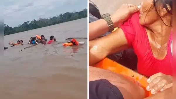Heroica embarcación evita que 10 personas se ahoguen tras naufragar en medio del río Ucayali