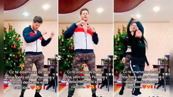 Ruso baila cumbia y le dedica sus singulares pasos a su novia de Perú: "No se resistió a la música de Latinoamérica"